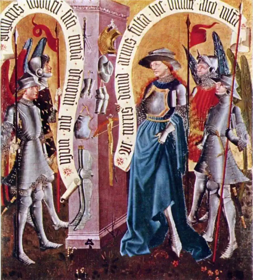 Jeanne des Litanies de St Laurent entourée de ses frères du paradis